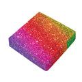 Rainbow (NOT Real) Glitter Artwork Print Outdoor Seat Cushion Cover
