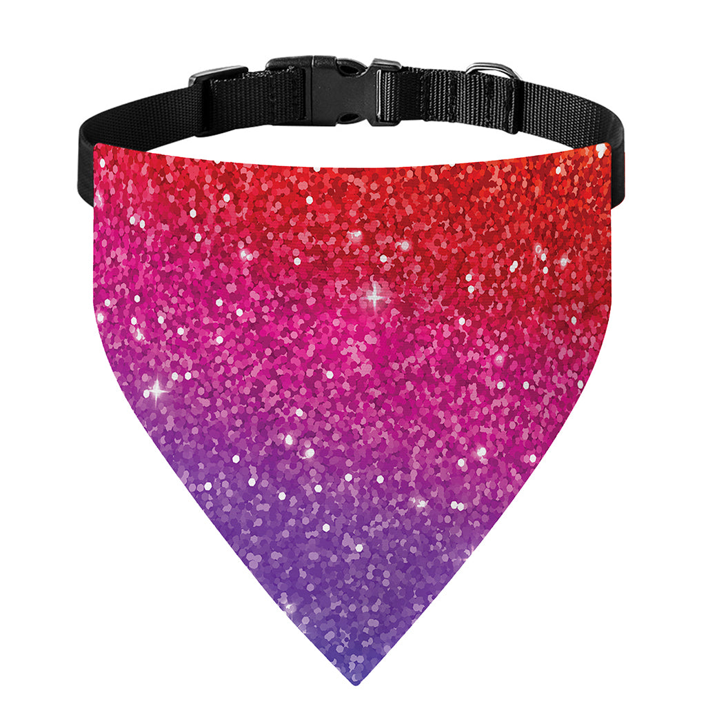 Rainbow (NOT Real) Glitter Artwork Print Over The Collar Dog Bandana