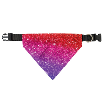Rainbow (NOT Real) Glitter Artwork Print Over The Collar Dog Bandana