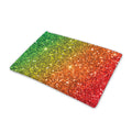 Rainbow (NOT Real) Glitter Artwork Print Pet Cooling Mat Cover