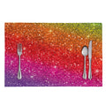 Rainbow (NOT Real) Glitter Artwork Print Placemat