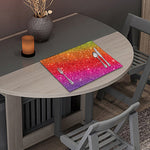 Rainbow (NOT Real) Glitter Artwork Print Placemat