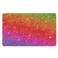 Rainbow (NOT Real) Glitter Artwork Print Polyester Doormat