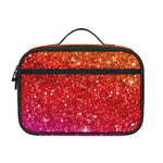Rainbow (NOT Real) Glitter Artwork Print Portable Lunch Bag