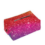 Rainbow (NOT Real) Glitter Artwork Print Rectangle Tissue Box Cover