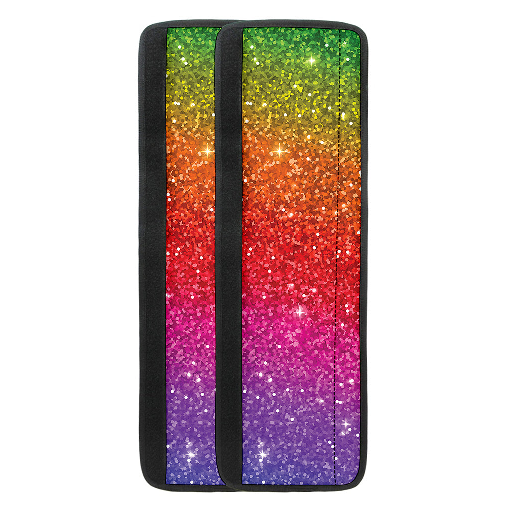 Rainbow (NOT Real) Glitter Artwork Print Refrigerator Handle Covers