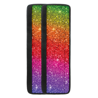 Rainbow (NOT Real) Glitter Artwork Print Refrigerator Handle Covers