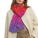 Rainbow (NOT Real) Glitter Artwork Print Scarf
