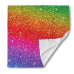 Rainbow (NOT Real) Glitter Artwork Print Silk Bandana