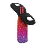 Rainbow (NOT Real) Glitter Artwork Print Single Neoprene Wine Tote