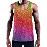 Rainbow (NOT Real) Glitter Artwork Print Training Tank Top