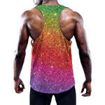 Rainbow (NOT Real) Glitter Artwork Print Training Tank Top