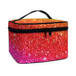 Rainbow (NOT Real) Glitter Artwork Print Travel Makeup Bag