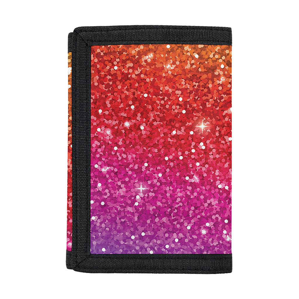 Rainbow (NOT Real) Glitter Artwork Print Trifold Wallet