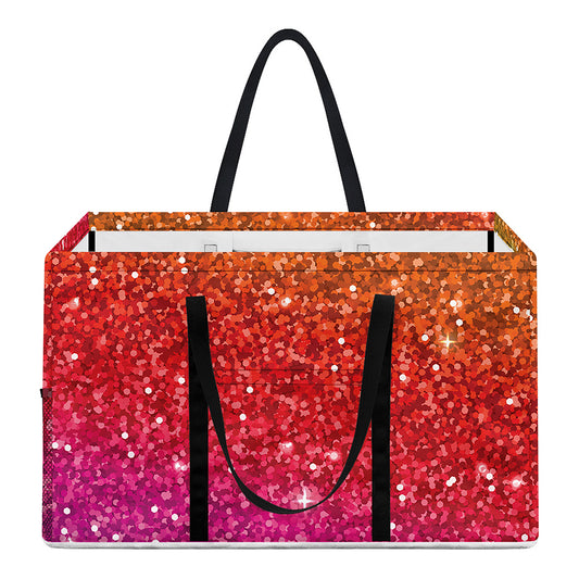 Rainbow (NOT Real) Glitter Artwork Print Utility Tote Bag