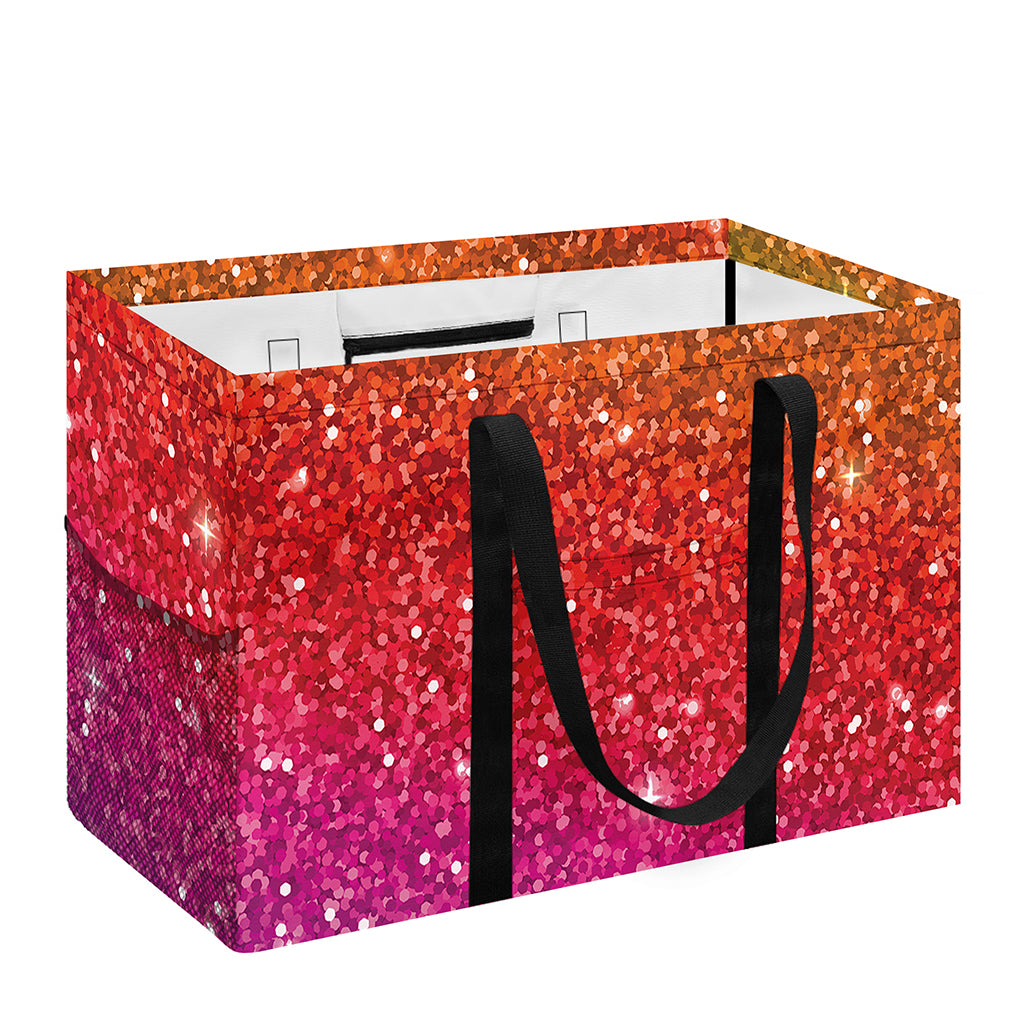 Rainbow (NOT Real) Glitter Artwork Print Utility Tote Bag