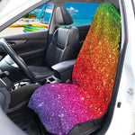 Rainbow (NOT Real) Glitter Artwork Print Waterproof Car Seat Cover