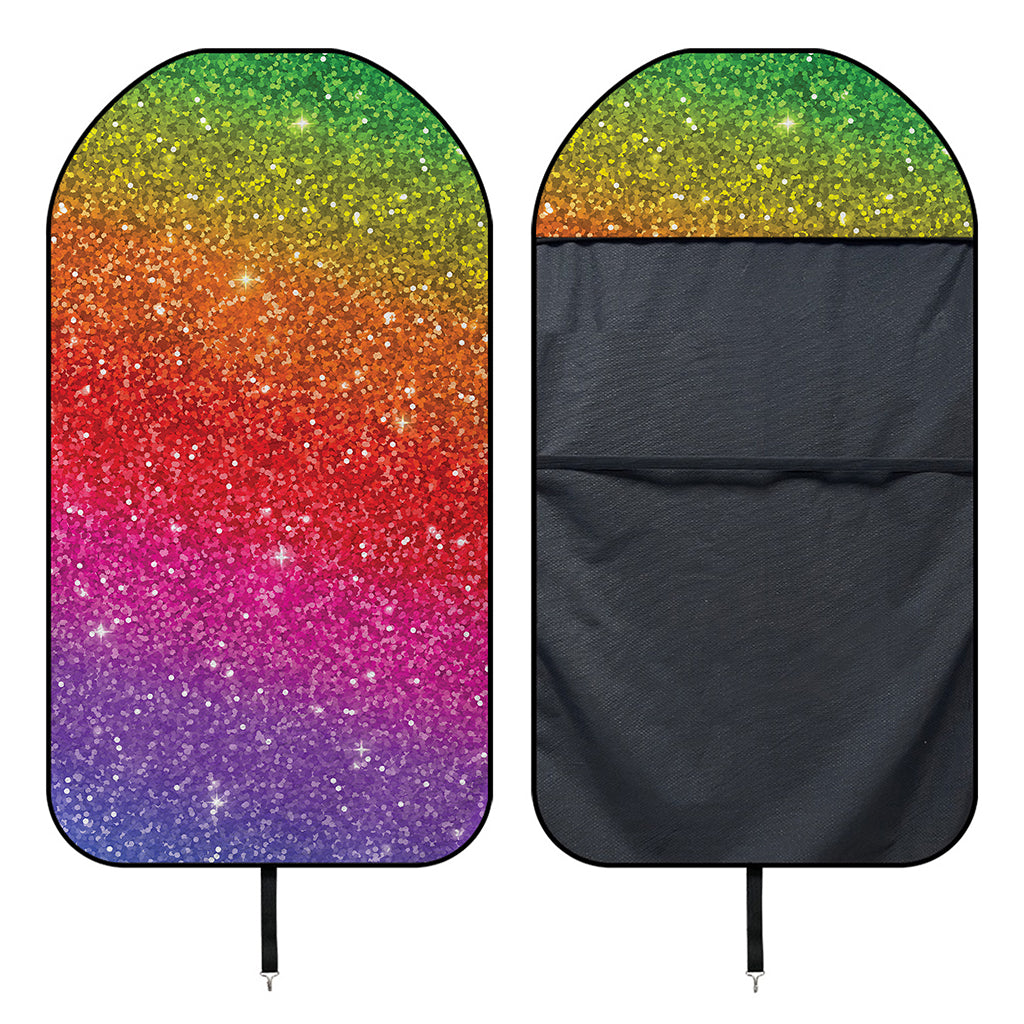 Rainbow (NOT Real) Glitter Artwork Print Waterproof Car Seat Cover