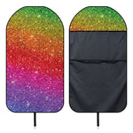 Rainbow (NOT Real) Glitter Artwork Print Waterproof Car Seat Cover