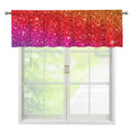 Rainbow (NOT Real) Glitter Artwork Print Window Valance