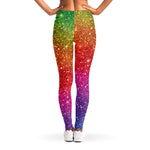 Rainbow (NOT Real) Glitter Artwork Print Women's Leggings