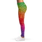 Rainbow (NOT Real) Glitter Artwork Print Women's Leggings
