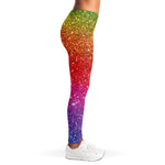 Rainbow (NOT Real) Glitter Artwork Print Women's Leggings