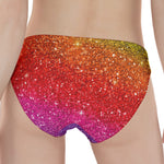 Rainbow (NOT Real) Glitter Artwork Print Women's Panties