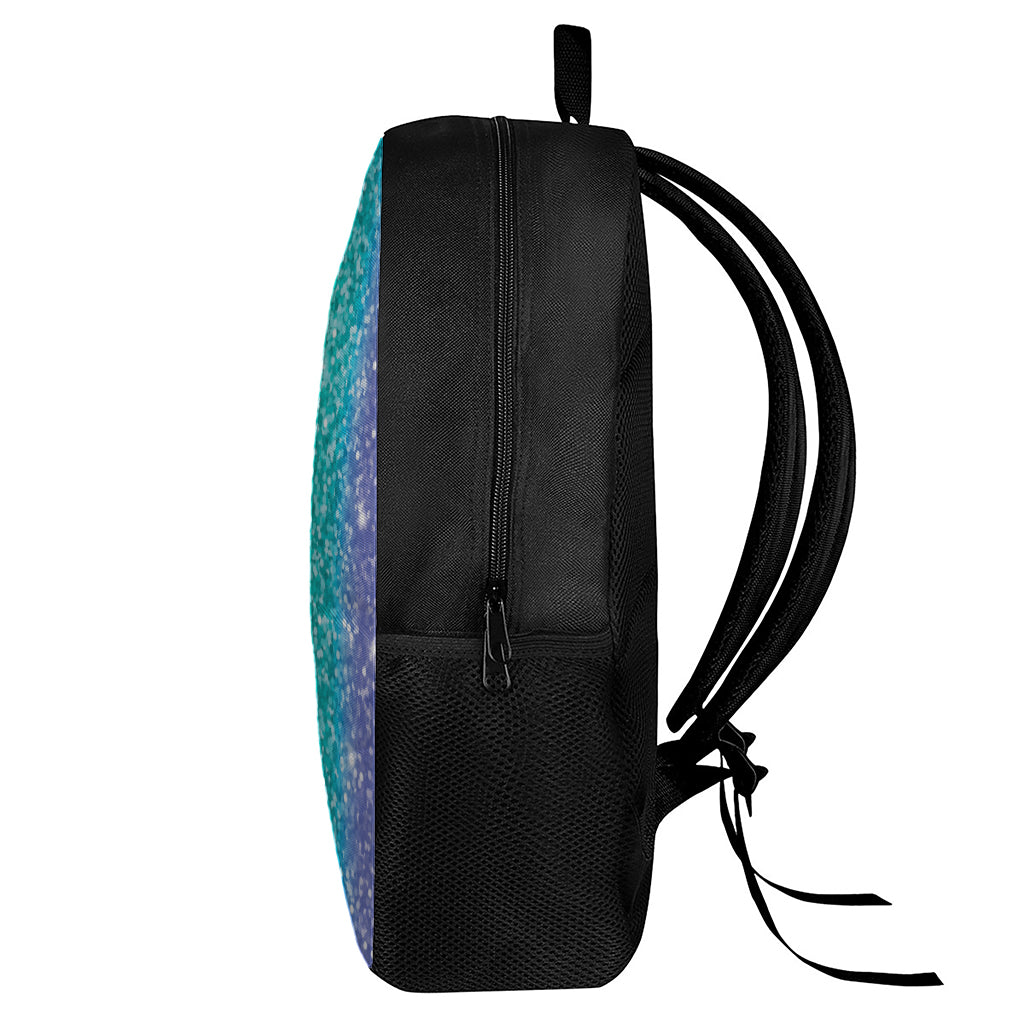 Rainbow (NOT Real) Glitter Print 17 Inch Backpack
