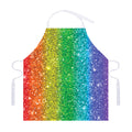 Rainbow (NOT Real) Glitter Print Adjustable Apron