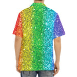 Rainbow (NOT Real) Glitter Print Aloha Shirt