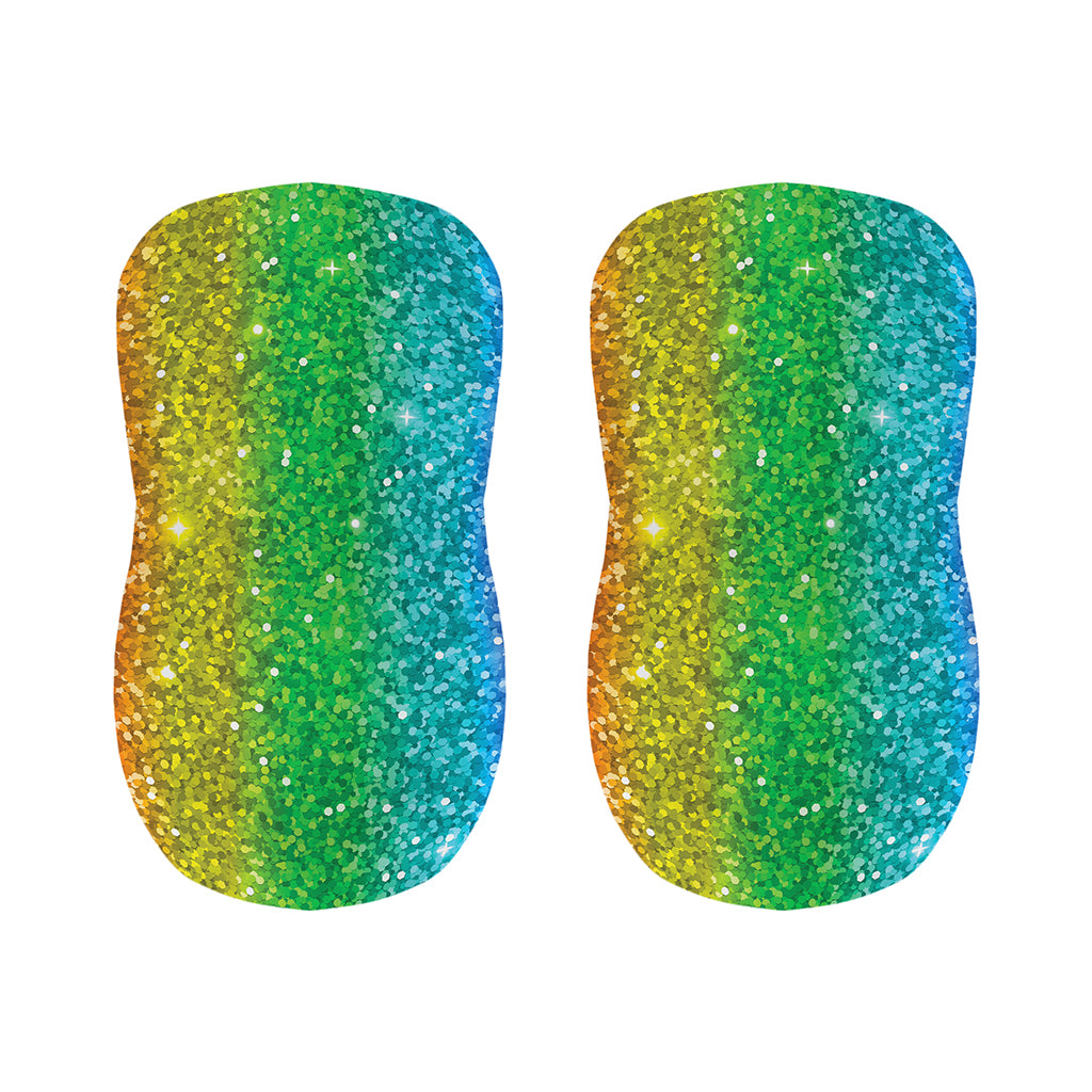 Rainbow (NOT Real) Glitter Print Bar Stool Covers