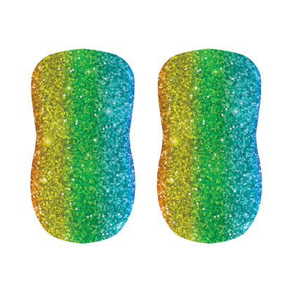 Rainbow (NOT Real) Glitter Print Bar Stool Covers