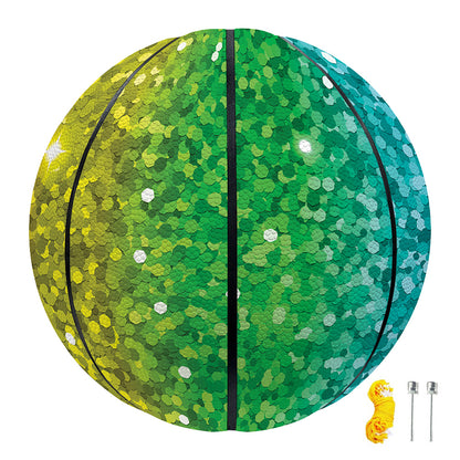 Rainbow (NOT Real) Glitter Print Basketball