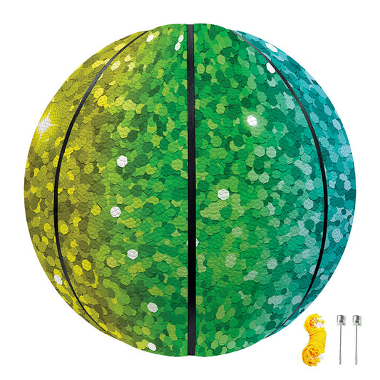 Rainbow (NOT Real) Glitter Print Basketball