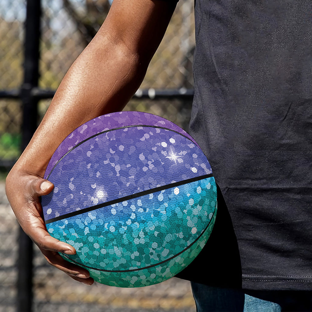 Rainbow (NOT Real) Glitter Print Basketball