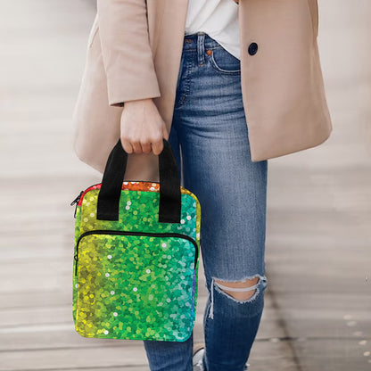 Rainbow (NOT Real) Glitter Print Bible Tote Bag