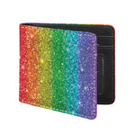 Rainbow (NOT Real) Glitter Print Bifold Wallet