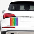 Rainbow (NOT Real) Glitter Print Car Sticker