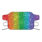 Rainbow (NOT Real) Glitter Print Car Windshield Snow Cover