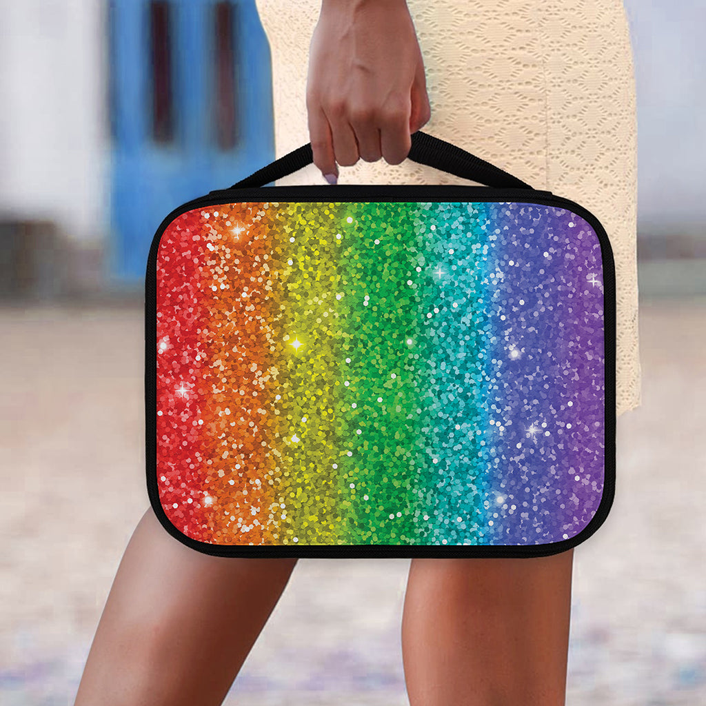 Rainbow (NOT Real) Glitter Print Classic Bible Case