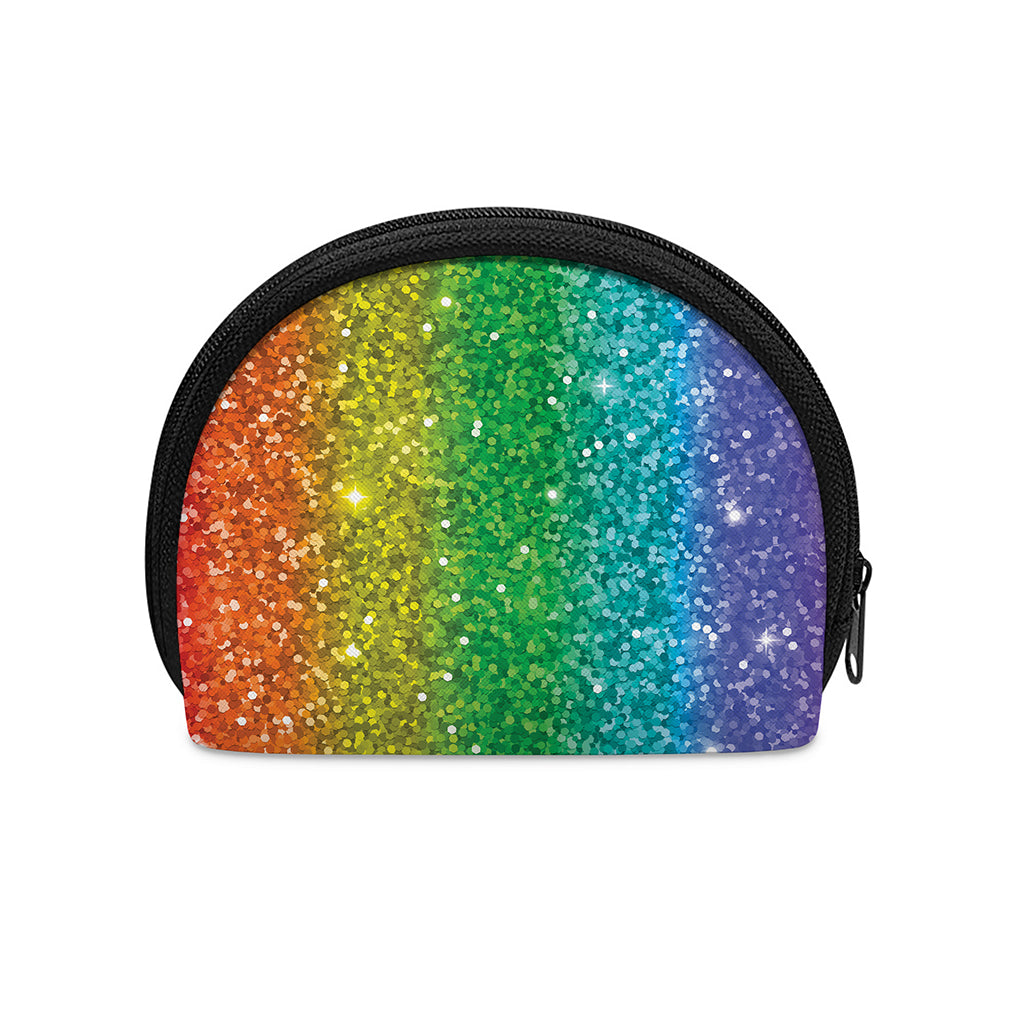 Rainbow (NOT Real) Glitter Print Coin Purse