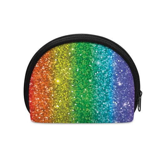 Rainbow (NOT Real) Glitter Print Coin Purse