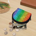 Rainbow (NOT Real) Glitter Print Coin Purse