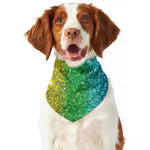 Rainbow (NOT Real) Glitter Print Dog Bandana