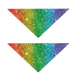 Rainbow (NOT Real) Glitter Print Dog Bandana