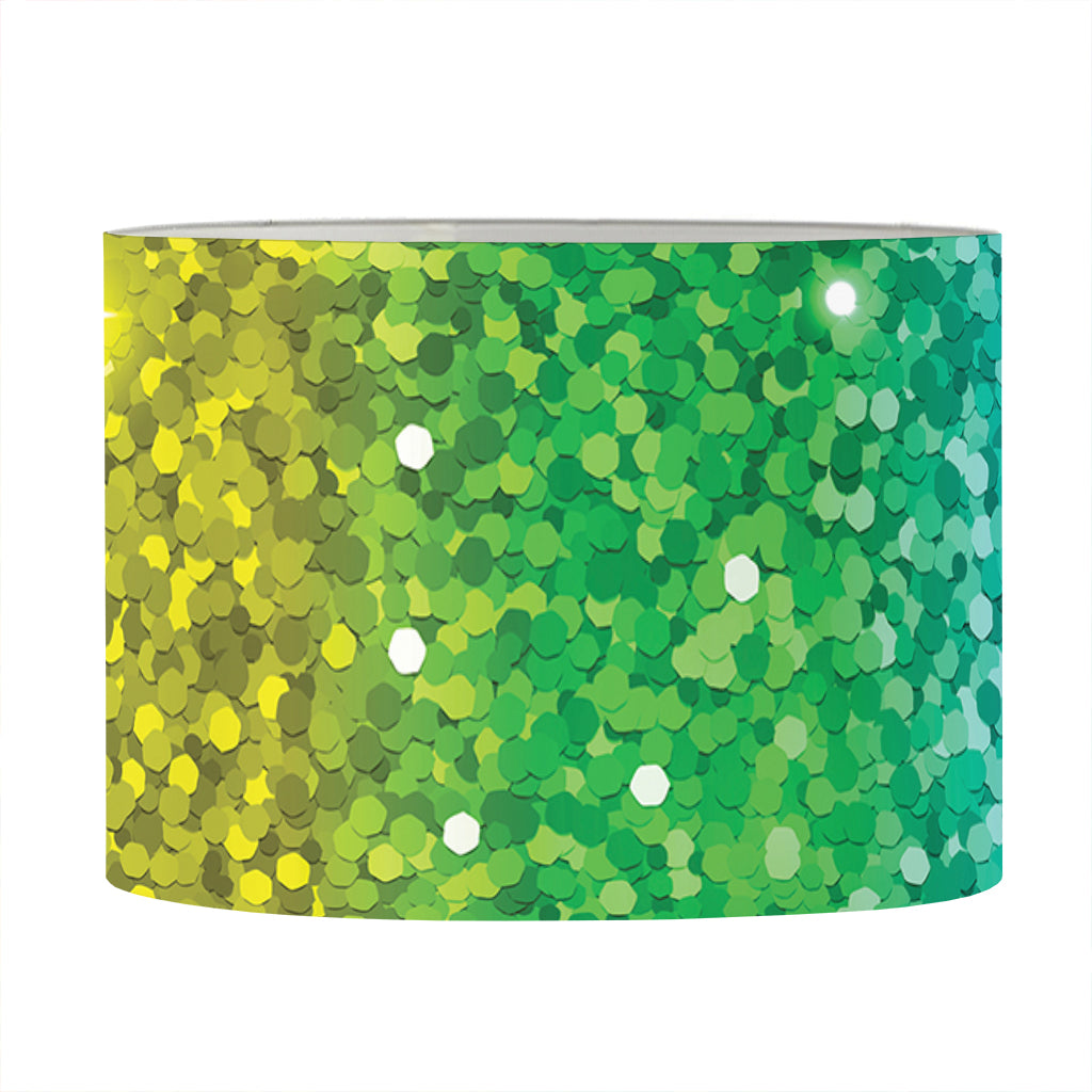 Rainbow (NOT Real) Glitter Print Drum Lamp Shade