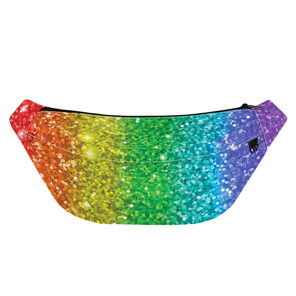 Rainbow (NOT Real) Glitter Print Fanny Pack