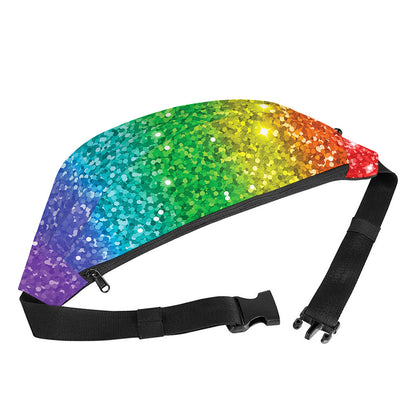 Rainbow (NOT Real) Glitter Print Fanny Pack