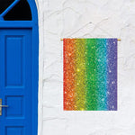 Rainbow (NOT Real) Glitter Print Garden Flag